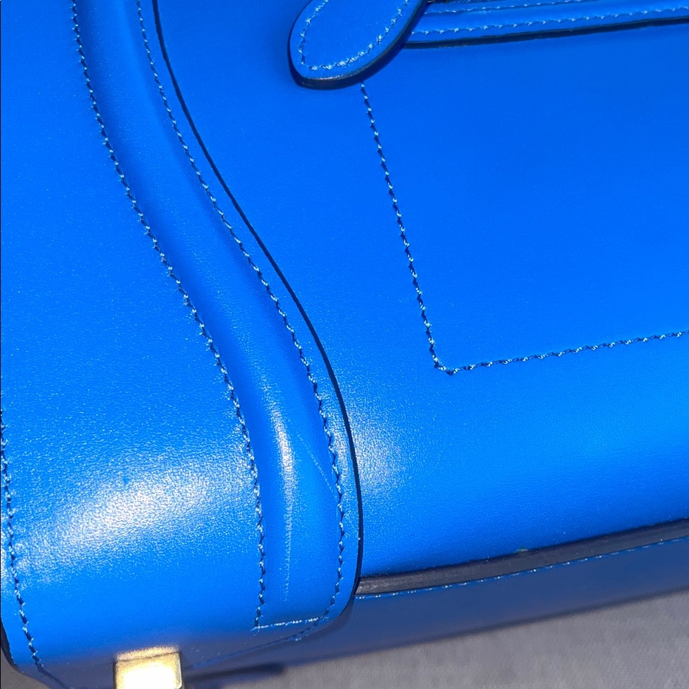 Celine Palmelato Mini Luggage Electric Blue - Picture 14 of 14